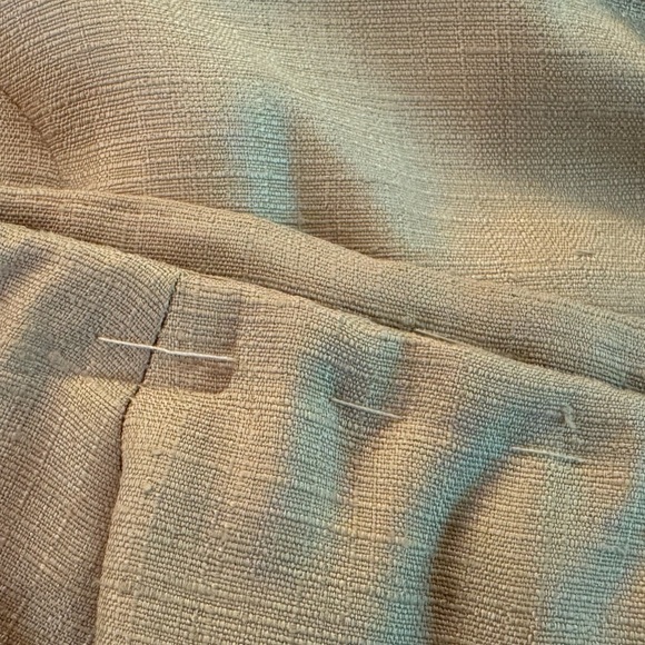 Vintage Gold Linen Silk Blend Suit Scalloped Bow Small Rich’s Department Store - Picture 10 of 10